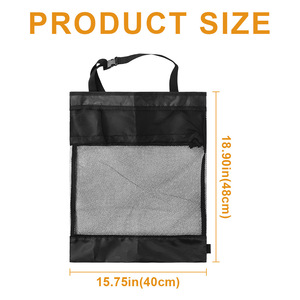 Golf Cart Storage Net Bag Mesh Drawstring Hanging Organizer For Golf Trolley Multi Functional Adult Use Solid Color - Product Image 5