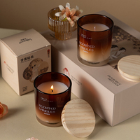 Meilleures ventes de pots en verre personnalisés, décoration de maison de luxe, parfum, logo personnalisé, cire de soja biologique, cire de noix de coco, bougies parfumées de luxe