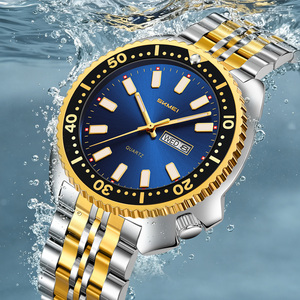 Reloj de Pulsera de Cuarzo de Lujo para Hombre con Logotipo Personalizado OEM/ODM, Correa de Acero Inoxidable, Analógico, Sumergible, a la Moda, Venta al por Mayor - Product Image 1