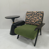 Fauteuil de salon de luxe au design vintage, en velours et bois, pour la maison, le salon, l'hôtel, l'appartement, le café, la salle de séjour, fauteuil de détente