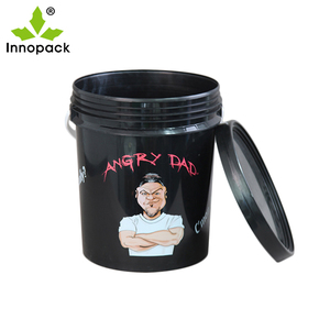 Seau en <span class=keywords><strong>plastique</strong></span> blanc vide de 5 gallons avec couvercles et poignée, seau à peinture de 20 <span class=keywords><strong>litres</strong></span> - Product Image 2