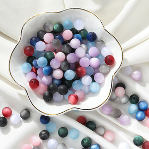 ลูกปัดเรซิ่นทรงกลมสีไล่เฉดเลียนแบบตาแมว สำหรับทำเครื่องประดับ DIY สร้อยข้อมือ สร้อยคอ และอุปกรณ์เสริม - Product Image 4