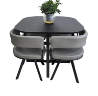Ventes chaudes et prix les plus bas 4 chaises en cuir PU avec 1 ensemble de table pour restaurant de restauration rapide et bar Salle à manger à domicile