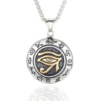 Antiguo Egipto reina Nefertiti collar de acero inoxidable 14K 18K chapado en oro negro cara cabeza colgante Faraón rey joyería nuevo