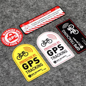 Vinilo ADVERTENCIA motocicleta pegatina antirrobo Calcomanía para bicicleta Scooter coche pegatina reflectante - Product Image 2