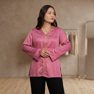 Chemise classique en coton pour femmes, à boutons, manches longues, pour le bureau et les occasions décontractées - Product Image 4
