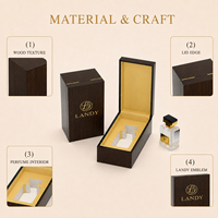 Boîte à parfum en bois MDF de luxe gravée au laser avec insert personnalisé, emballage haut de gamme pour les marques de parfums arabes Oud, cadeaux