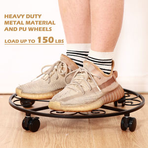 Chariot à plantes en métal robuste avec roulettes - Support et chariot roulant pour plantes, pour usage en jardin, avec trous de drainage, pour l'extérieur/l'intérieur - Product Image 6