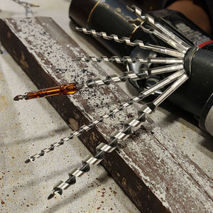 عرقوب عرافة طقم 10 مركز فولاذ كربوني من أجل الأدوات الكهربائية لحفر ثقوب الخشب - Product Image 5