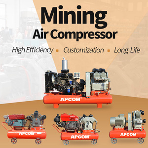 Khai Thác Mỏ di động Piston DIESEL Máy nén khí 15HP diesel được hỗ trợ hiệu quả cao 70CFM m3/phút 1150rpm 2m3/PHÚT 70CFM cam - Product Image 3