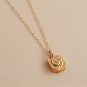 Wholesale Women Charms Jewelry Set Custom Geometric Round square Heart Pendant <b>Necklaces</b> Earrings - Product Image 2