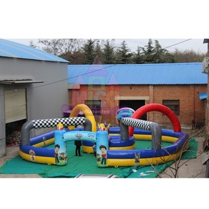 Piste de course gonflable <span class=keywords><strong>Patrouille</strong></span> de dessins animés, clôture gonflable, arène de course pour enfants, aire de jeux gonflable, <span class=keywords><strong>jeu</strong></span> <span class=keywords><strong>d</strong></span>'extérieur à louer - Product Image 5