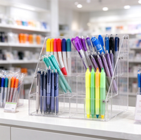 Présentoir à stylos en acrylique transparent - Organisateur de comptoir multi-niveaux pour la vente au détail et la papeterie de bureau - Vente directe d'usine OEM/ODM