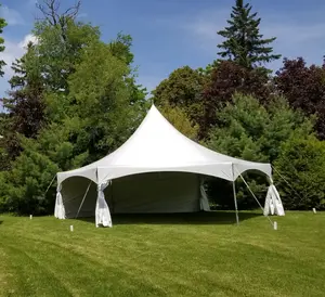 セリーナトレードショーイベント屋外テント六角形パーティーピナクルウェディングテントと装飾