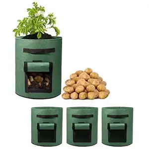 Aeration Recycled Planters Felt Bags Vegetable Garden Plant Flower Pots Potato Grow Bags