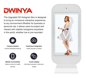 21.5 inch 3D trong suốt LCD hộp hiển thị với mic và máy ảnh IP65 đánh giá màn hình cảm ứng bảng <span class=keywords><strong>Top</strong></span> Hologram hộp - Product Image 2