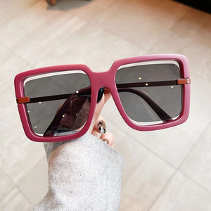 Montature per occhiali da vista Color gelatina per donne 2024 occhiali Vintage <span class=keywords><strong>blu</strong></span>-<span class=keywords><strong>luce</strong></span>-bloccanti occhiali da sole grandi di colore rosso verde - Product Image 2