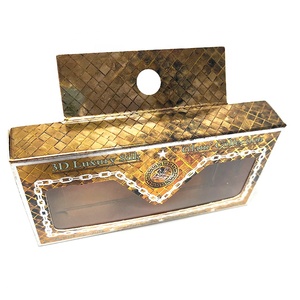 Mới đến 2025 có thể tái chế khung cửa sổ các tông Treo Kim Loại ánh của phụ nữ lông mi Quà Tặng thủ công cứng nhắc Hộp bao bì hộp - Product Image 5