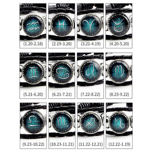 Bracelet signes du zodiaque 12 étoiles femmes hommes astrologie du zodiaque Horoscope bijoux cadeau d'anniversaire breloques de créateur pour Bracelets Diy - Product Image 3