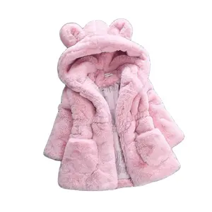 Baby Clothes Winter Toddler clothing kids faux fur coat rabbit woolen warm jacket thick overcoat Girls's winter clothes