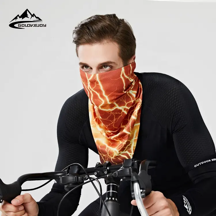 Golovejoy sublimação xtj14 atacado, verão impressão logotipo personalizado gargantilha de pescoço esportes ao ar livre ciclismo triângulo bandana