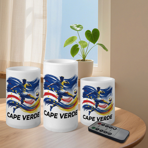 Ensemble <span class=keywords><strong>de</strong></span> 3 bougies décoratives LED sur le thème du football <span class=keywords><strong>de</strong></span> <span class=keywords><strong>Cap</strong></span>-<span class=keywords><strong>Vert</strong></span> pour fêtes, design personnalisé match 2026, lumières chaudes sans flamme avec télécommande - Product Image 2