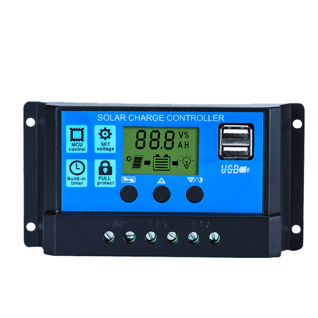 Mppt PWM Solar Charge Controller 12V/24V Rated Voltage 10A 20A 30A 40A 50A 60A LCD Display Solar Panel Controller
