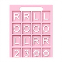 Planche de Mahjong en plastique rose Charleston : Guide d'apprentissage, aide à la pratique, feuille de triche pour débutants, règle NMJL, accessoire de table
