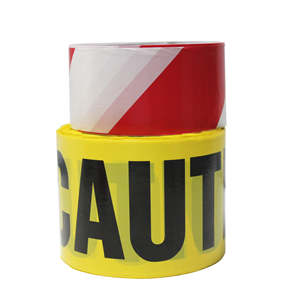 无胶PE红色，白色，黄色和黑色斜纹无胶警告胶带注意安全万圣节照片胶带。 - Product Image 4