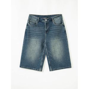 Pantalones Cortos de Mezclilla Holgados para Hombre FOXA, Corte Ancho, Estilo Urbano, por Debajo de la Rodilla, Cintura Media, 100% Algodón Transpirable - Product Image 6