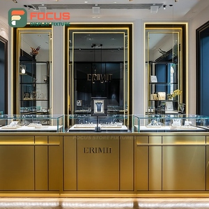 Modern Custom Jewelry Retail Fixtures Manufacturer Wood Frame Jewelry Shop Display Counter - Product Image 5