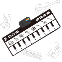 Kids Musical Piano Mat Floor Dance Mat Musical Toys with 20 Keys Piano Keyboard 8 Instrument Sounds Touch Play Mat Early Educati