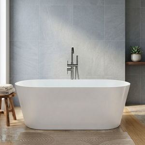Ceramic Freestanding Modern <b>Bathtub</b> OEM <b>Portable</b> Spa Tubs Soaking Lightweight & Durable Hotel Use Apartment - Product Image 3