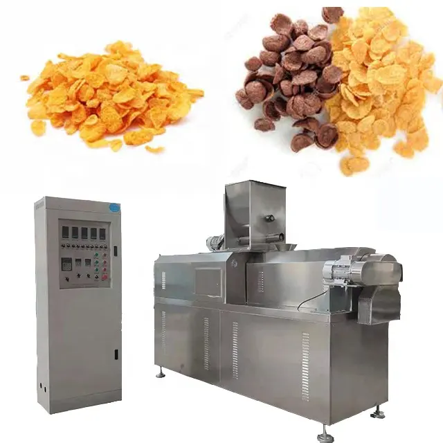 Máquina industrial para hacer escamas de maíz, máquina de producción de cereales, para desayuno