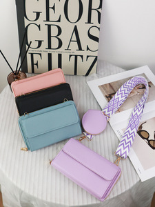 Women's Lady Multifunctional PU Crossbody Shoulder Bag Open Flowers Waterproof Large Capacity Mobile Phone Wallet Card Portable - Product Image 2