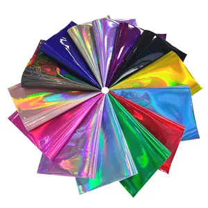 Wholesale Waterproof Pu Holographic Laser Iridescent Faux Leather For Making Clothes Shoes Bags