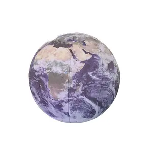 PVC Customized size nine planet decoration 3 M inflatable earth with LED inside for event sale