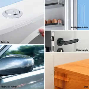 10 protectores de pared para puertas, amortiguadores de muebles, almohadillas silenciadoras anticolisión para puertas de refrigerador - Product Image 3