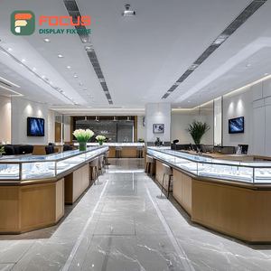 Custom Jewelry Store Display System Wood <b>Frame</b> Brand Store Showcase Cabinet - Product Image 4