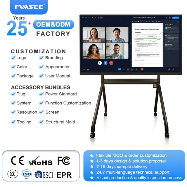 55" Infrared Multi-Touch LED Interactive Intelligent Panel Smart Board Electronic Whiteboard Educational Equipment All in One PC