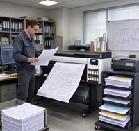 HP DesignJet XL 3800 36-inci 4-Warna Multifungsi Plotter Inkjet Warna Format Besar, Printer All-in-One Format Lebar