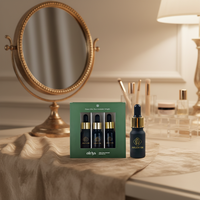 Flacon compte-gouttes en verre opaque coloré de 15 ml et 30 ml pour huile corporelle, emballage en boîte