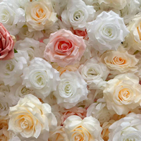 Meilleure vente de toile de fond rose vif enroulable tissu rideau mur mariage 5d fleur mur