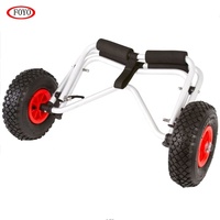Chariot de transport de kayak universel FOYO avec canoës planches à pagaie tapis de flotteur et piston de bateaux Jon compatible pour une utilisation marine