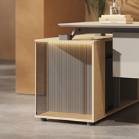 E0 Bureau de direction compact en métal personnalisable et écologique, structure en L, mobilier de bureau avec armoire de rangement, livraison porte-à-porte