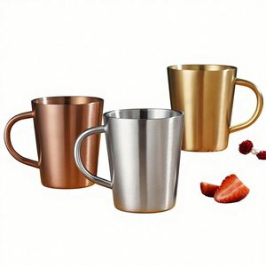 Tasse à café de voyage de luxe personnalisable avec logo, réutilisable, double paroi en acier inoxydable, 300 ml, pour le bureau, les fêtes, maintien thermique 6 heures - Product Image 1