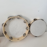 Wrapped Birch Sheepskin Bell Drum 8/10 Inches Adult Hand Single/double-layer Holding Drum for Wedding Children's Educational