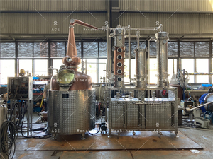 Ligne de production de distillation de brandy Ace 300L avec réservoir de vin de fruits et alambic en cuivre - Product Image 6