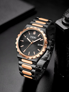 นาฬิกาข้อมือควอตซ์แฟชั่นธุรกิจผู้ชาย <span class=keywords><strong>TOMI</strong></span> T302 ขายส่ง สายสแตนเลสพรีเมียมแบบกำหนดเอง นาฬิกาผู้ชายสำหรับใช้ในชีวิตประจำวัน - Product Image 1