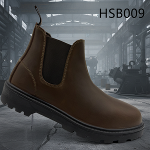 Chaussures de sécurité ZYF en cuir Crazy Horse haut de gamme pour la construction de tunnels, réparation de quais, avec bande élastique haute extensibilité, <span class=keywords><strong>bottes</strong></span> de travail pour hommes HSB009 - Product Image 2